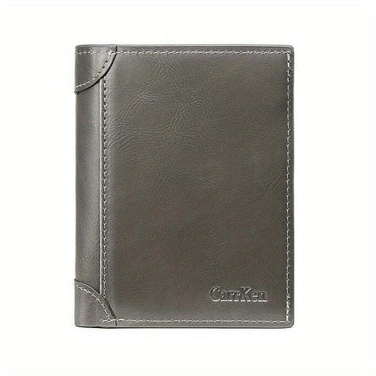 Men's Vintage PU Leather Short Wallet Card Slots Coin Purse