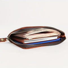 Vintage Leather Men's Wallet Crazy Horse Skin Ultra thin Coin Purse