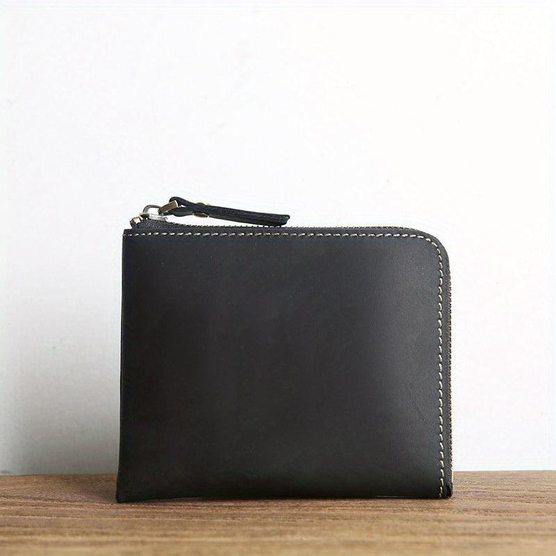 Vintage Leather Men's Wallet Crazy Horse Skin Ultra thin Coin Purse