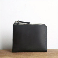 Vintage Leather Men's Wallet Crazy Horse Skin Ultra thin Coin Purse