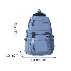 Adjustable Nylon Student Backpack with Large Capacity