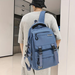 Adjustable Nylon Student Backpack with Large Capacity