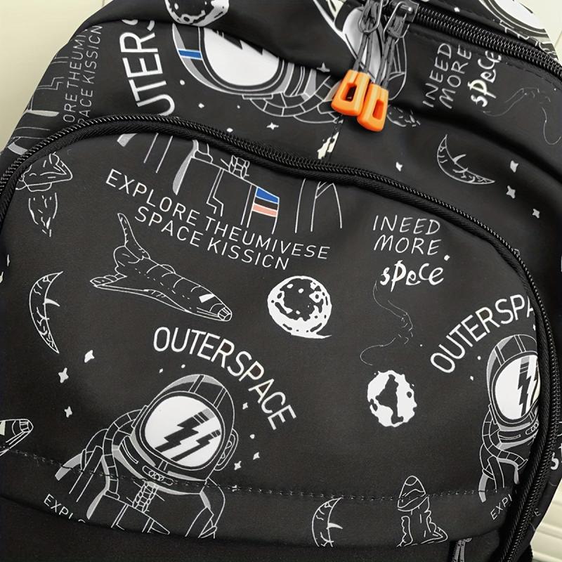 Graffiti Spaceman School Bag Large Capacity Backpack