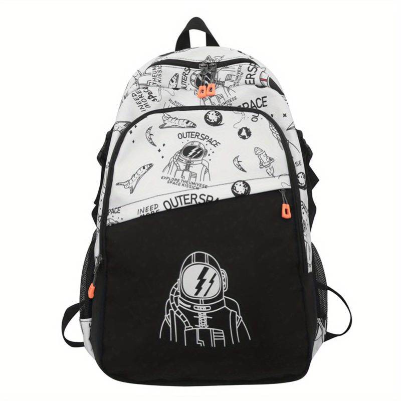 Graffiti Spaceman School Bag Large Capacity Backpack