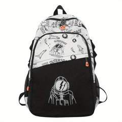 Graffiti Spaceman School Bag Large Capacity Backpack
