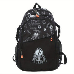 Graffiti Spaceman School Bag Large Capacity Backpack