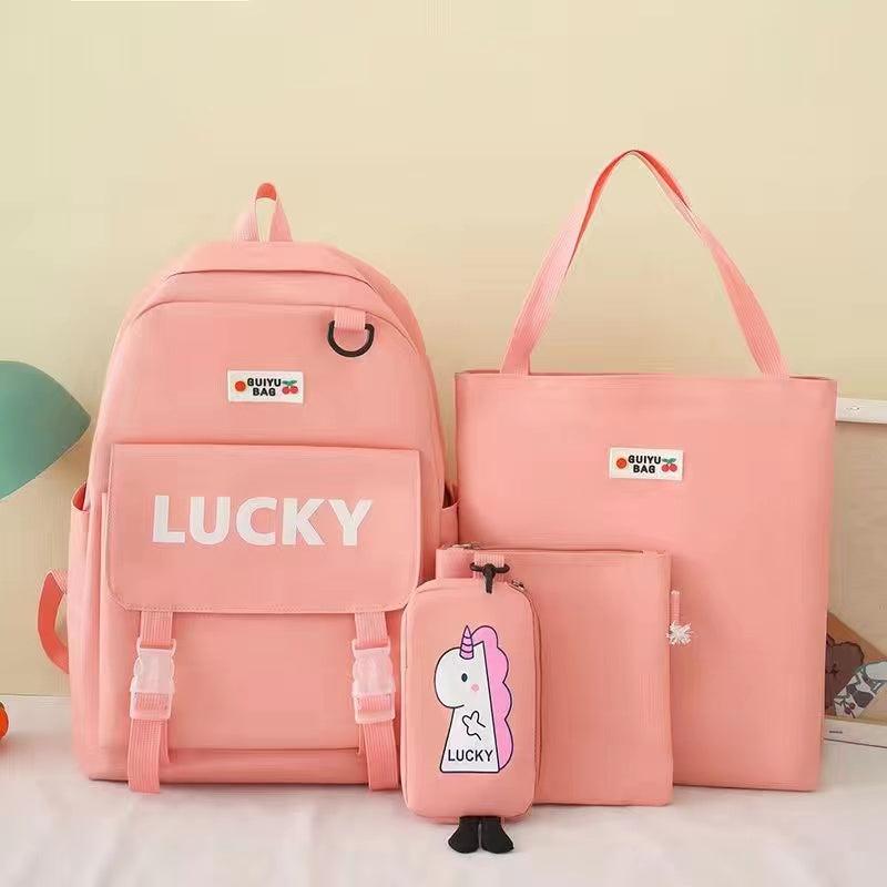 LUCKY Unicorn Pattern Backpack Multifunctional Backpack