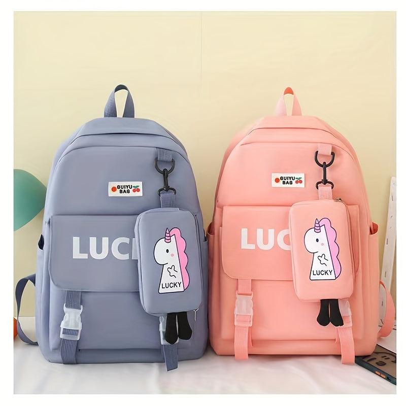 LUCKY Unicorn Pattern Backpack Multifunctional Backpack