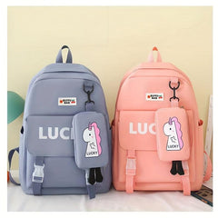 LUCKY Unicorn Pattern Backpack Multifunctional Backpack
