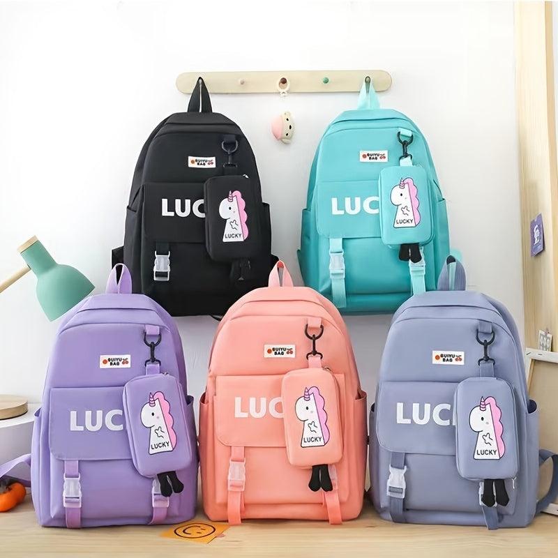 LUCKY Unicorn Pattern Backpack Multifunctional Backpack
