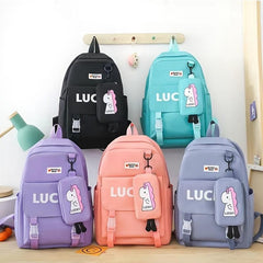 LUCKY Unicorn Pattern Backpack Multifunctional Backpack