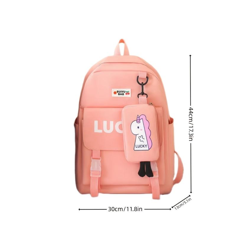 LUCKY Unicorn Pattern Backpack Multifunctional Backpack