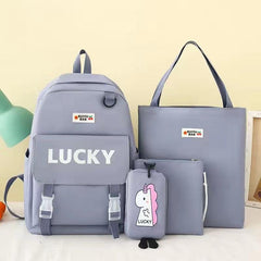 LUCKY Unicorn Pattern Backpack Multifunctional Backpack