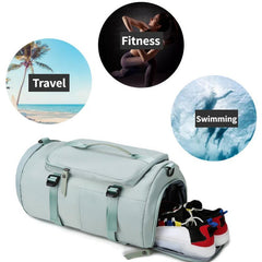 Large Travel Bag, Shoe Compartment, Wet/Dry Storage, Waterproof, Multifunctional