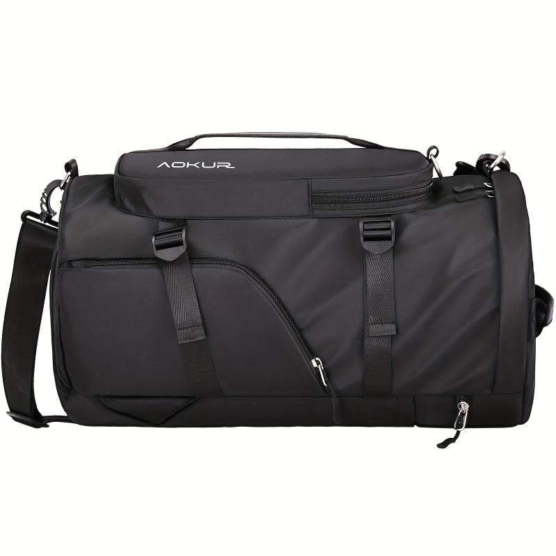 Men's Waterproof Backpack Gym Duffel Bag with Shoe Compartment & Wet Pocket