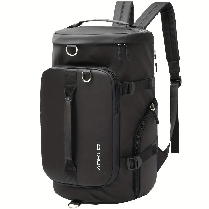 Men's Waterproof Backpack Gym Duffel Bag with Shoe Compartment & Wet Pocket