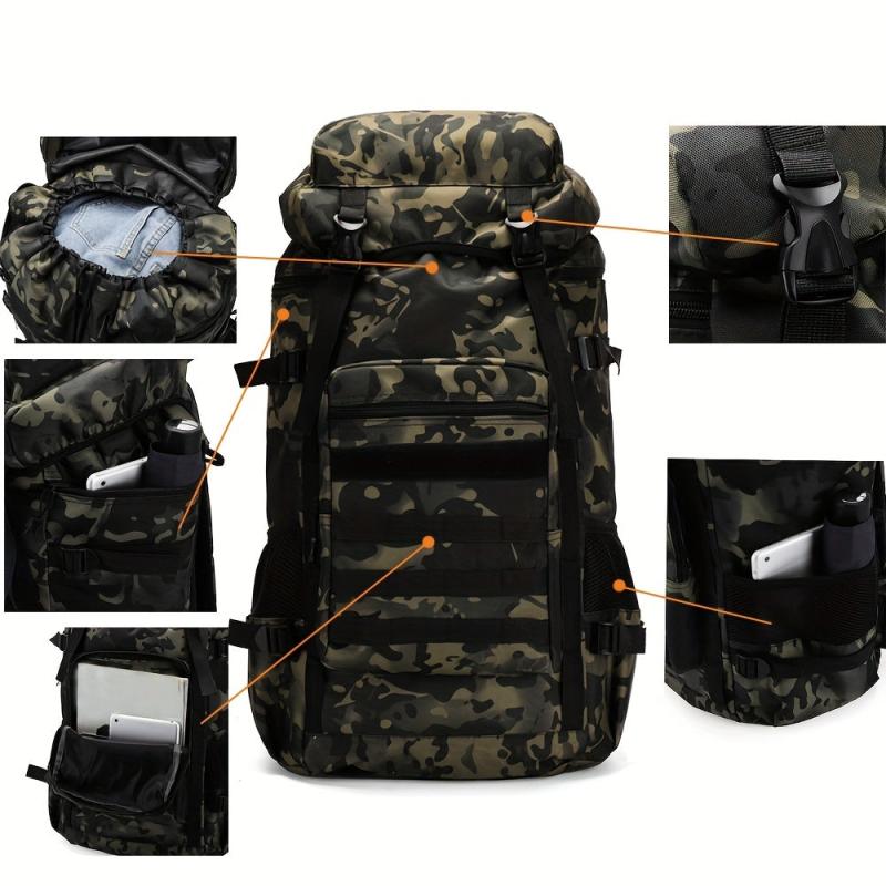 75L Camouflage Travel Backpack Waterproof Tactical Bag