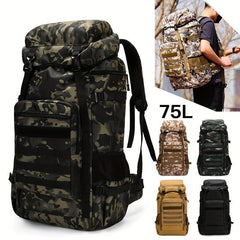75L Camouflage Travel Backpack Waterproof Tactical Bag