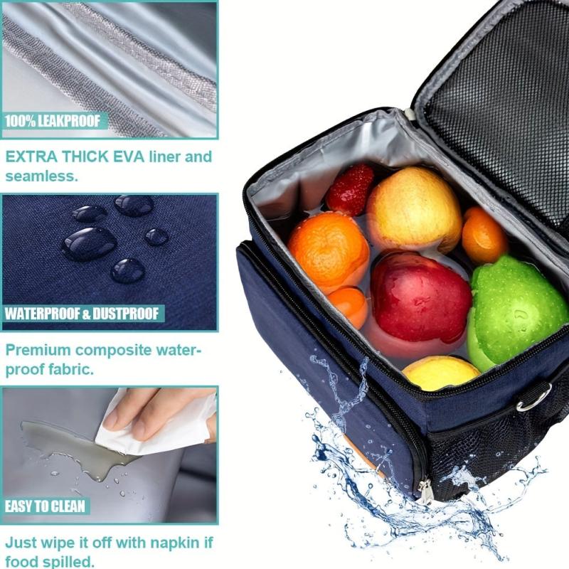 Leakproof Reusable Lunch Bag for Work School Picnic Beach
