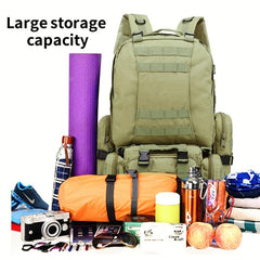 4 In 1 Outdoor Military Backpack - Waterproof Hiking Shoulder Bag