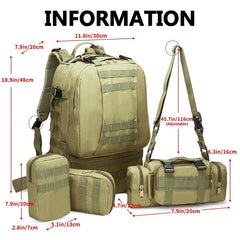 4 In 1 Outdoor Military Backpack - Waterproof Hiking Shoulder Bag