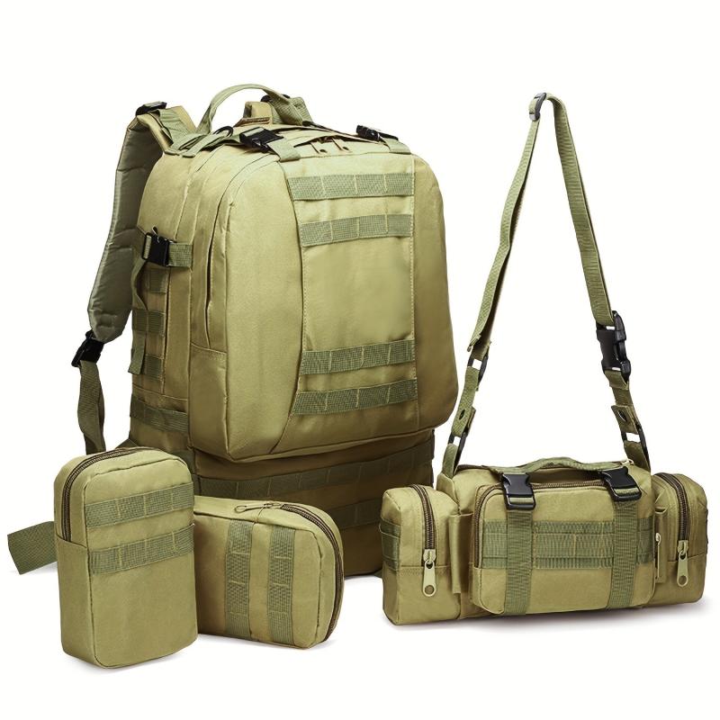 4 In 1 Outdoor Military Backpack - Waterproof Hiking Shoulder Bag