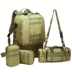 4 In 1 Outdoor Military Backpack - Waterproof Hiking Shoulder Bag
