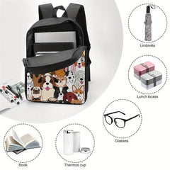 Cartoon Casual Backpack School Bag Funny Cat Dog Dinosaur Space