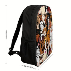 Cartoon Casual Backpack School Bag Funny Cat Dog Dinosaur Space