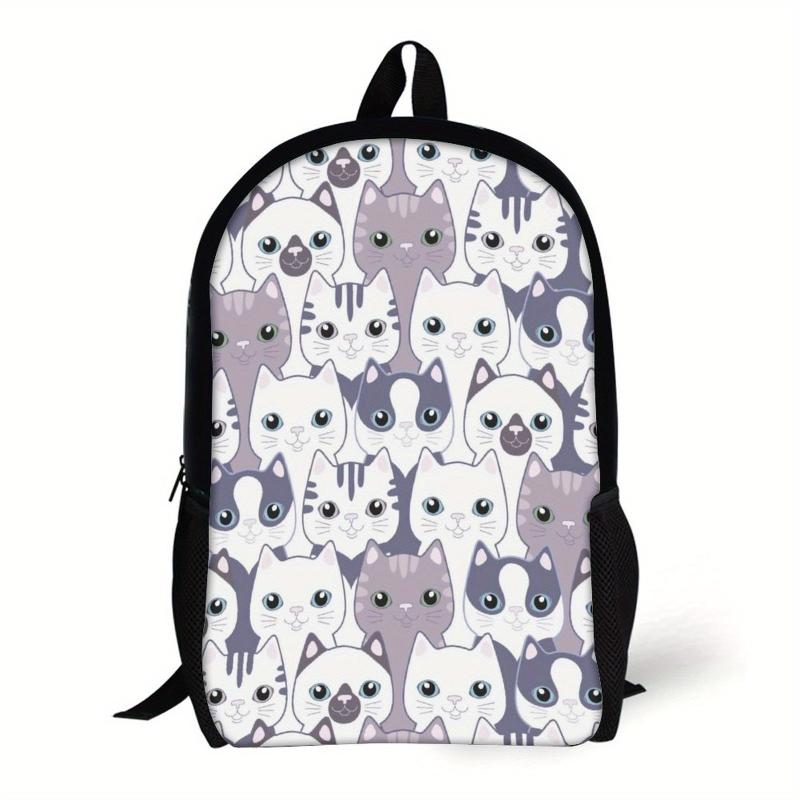 Cartoon Casual Backpack School Bag Funny Cat Dog Dinosaur Space