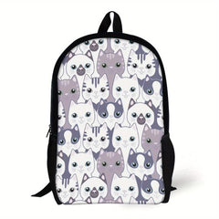 Cartoon Casual Backpack School Bag Funny Cat Dog Dinosaur Space