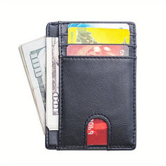 Men's Card Bag Blocking PU Leather Wallet Credit ID Card Holder Purse