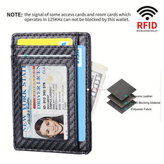 Men's Card Bag Blocking PU Leather Wallet Credit ID Card Holder Purse