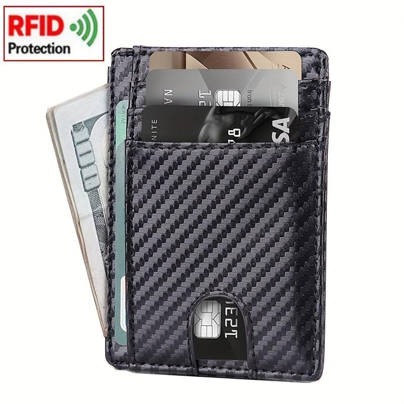 Men's Card Bag Blocking PU Leather Wallet Credit ID Card Holder Purse