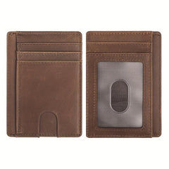 Slim RFID Blocking Leather Wallet for Men Women