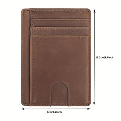 Slim RFID Blocking Leather Wallet for Men Women