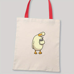Duck Pattern Canvas Shoulder Bag
