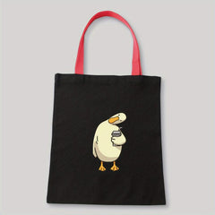 Duck Pattern Canvas Shoulder Bag