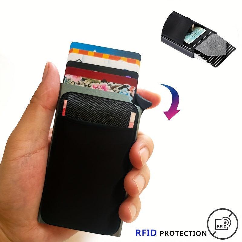 Men's RFID Aluminum Pop Up Card Holder