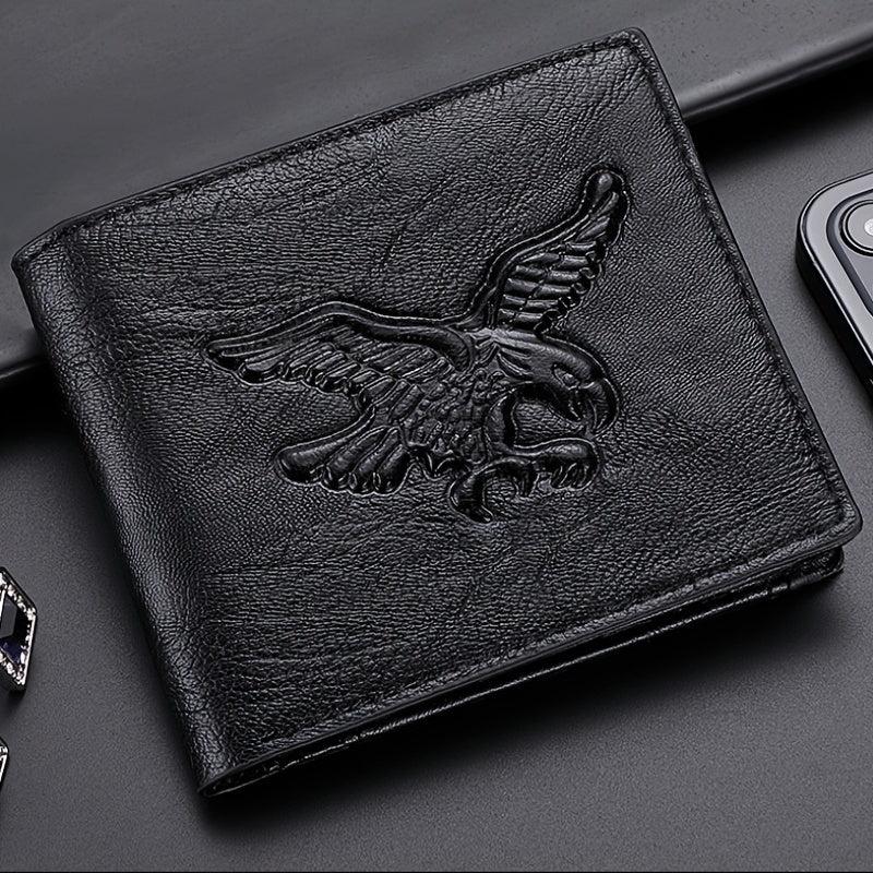Eagle Pattern Embossed 3D Men's Wallet Credit Card Holder