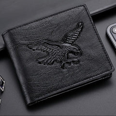 Eagle Pattern Embossed 3D Men's Wallet Credit Card Holder
