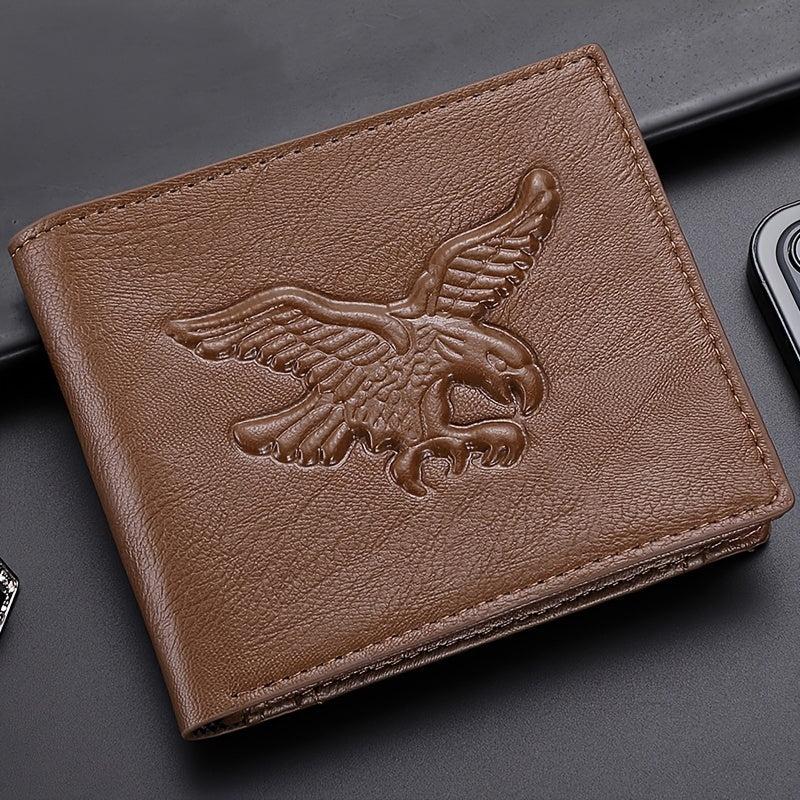 Eagle Pattern Embossed 3D Men's Wallet Credit Card Holder