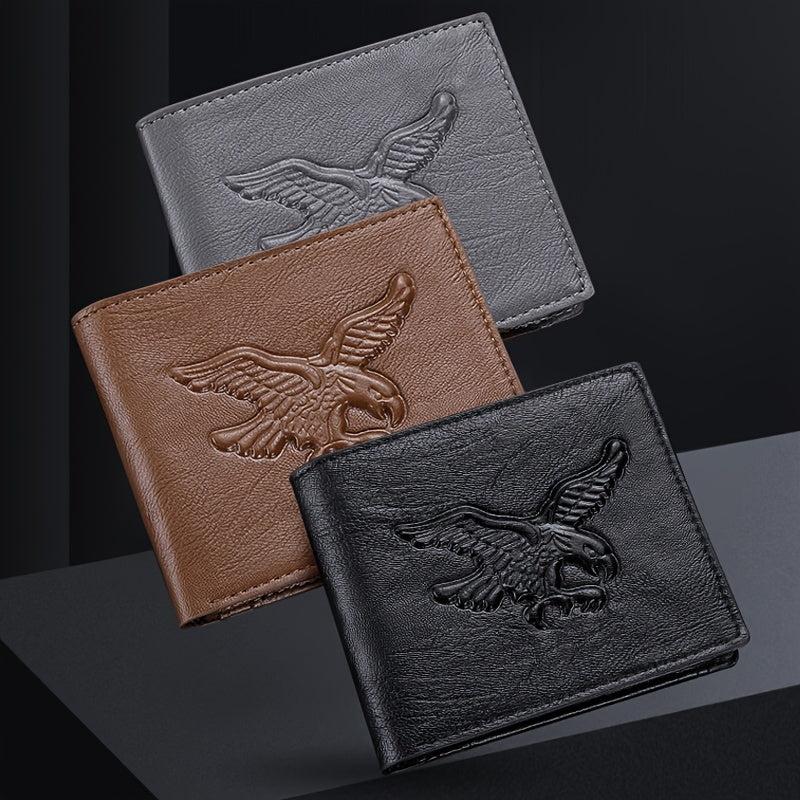 Eagle Pattern Embossed 3D Men's Wallet Credit Card Holder