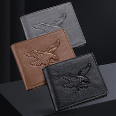 Eagle Pattern Embossed 3D Men's Wallet Credit Card Holder