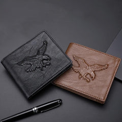 Eagle Pattern Embossed 3D Men's Wallet Credit Card Holder