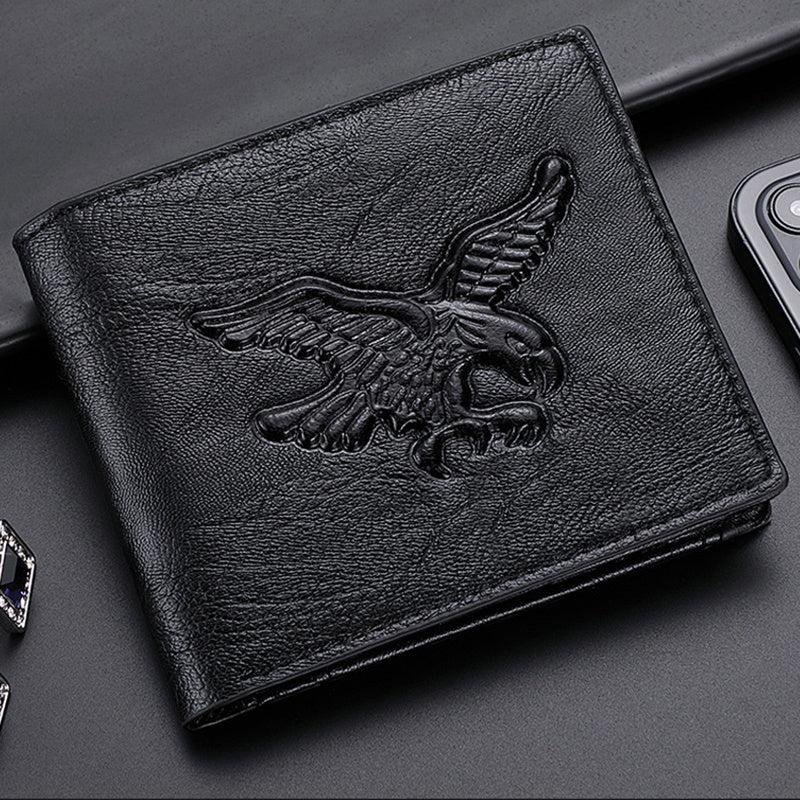 Eagle Pattern Embossed 3D Men's Wallet Credit Card Holder