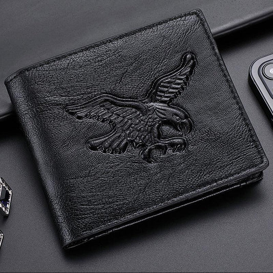 Eagle Pattern Embossed 3D Men's Wallet Credit Card Holder