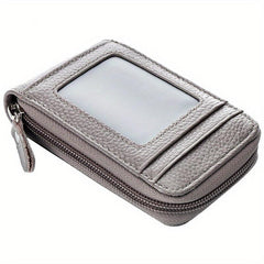 Men's First Layer Cowhide RFID Anti theft Card Holder