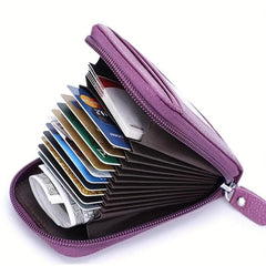 Men's First Layer Cowhide RFID Anti theft Card Holder