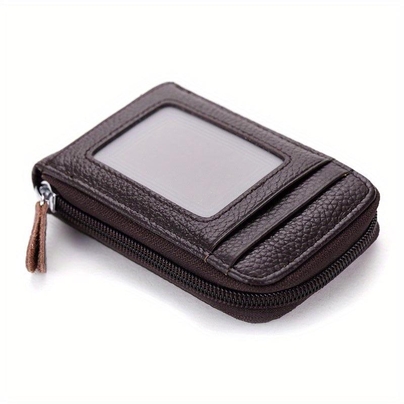 Men's First Layer Cowhide RFID Anti theft Card Holder